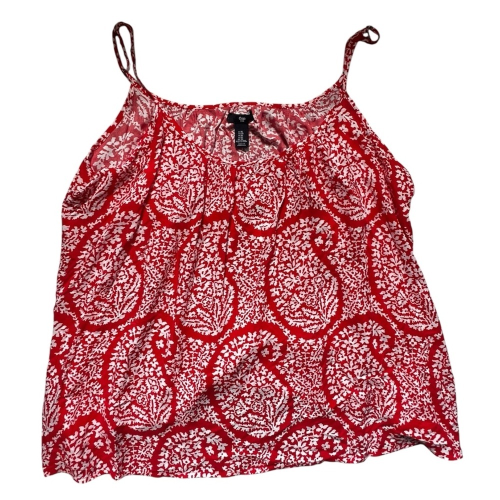 GAP Red and White Paisley Flowy Top NWT XL - Picture 6 of 8